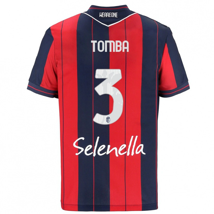 Danxen Heren Davide Tomba #3 Rood Marineblauw Thuisshirt Thuistenue 2025/26 T-Shirt