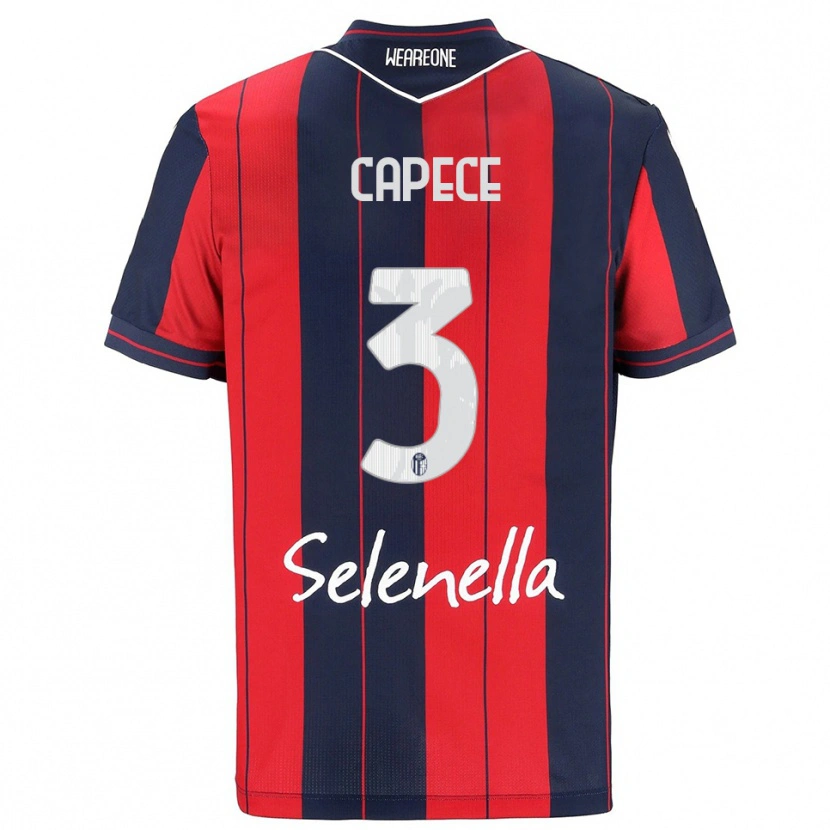Danxen Heren Matteo Capece #3 Rood Marineblauw Thuisshirt Thuistenue 2025/26 T-Shirt