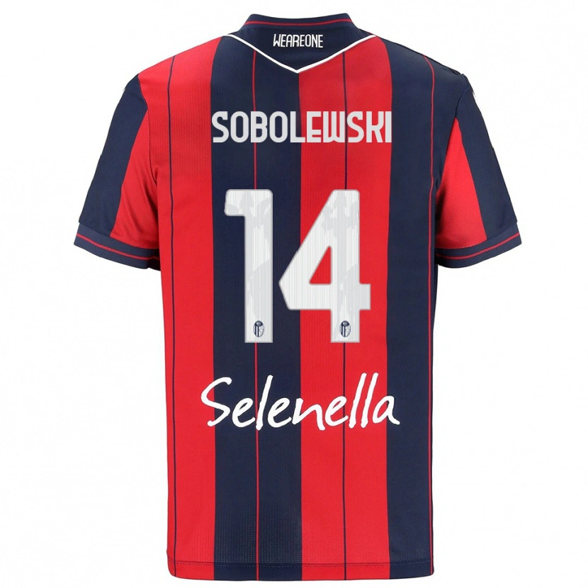 Danxen Heren Konrad Sobolewski #14 Rood Marineblauw Thuisshirt Thuistenue 2025/26 T-Shirt