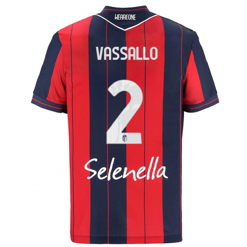 Danxen Heren Giacomo Vassallo #2 Rood Marineblauw Thuisshirt Thuistenue 2025/26 T-Shirt