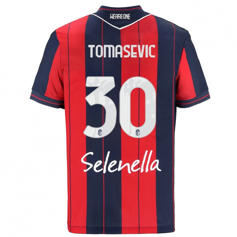 Danxen Heren Bodin Tomasevic #30 Rood Marineblauw Thuisshirt Thuistenue 2025/26 T-Shirt