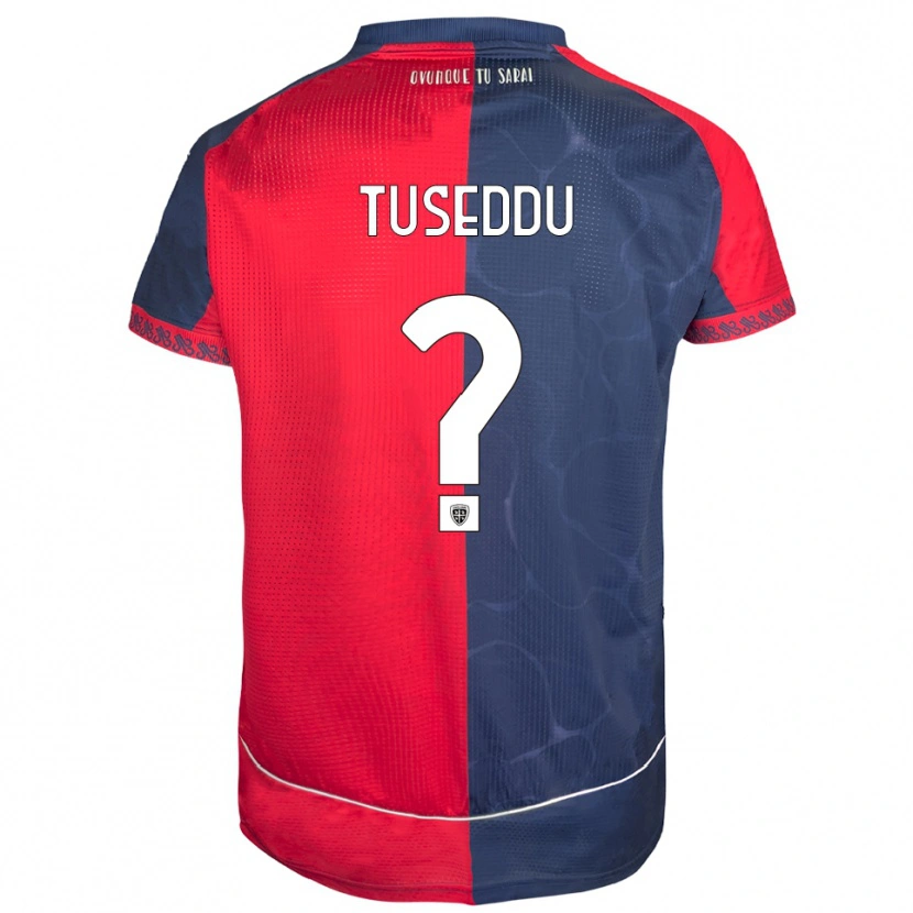 Danxen Heren Alessio Tuseddu #0 Rood Marineblauw Thuisshirt Thuistenue 2025/26 T-Shirt