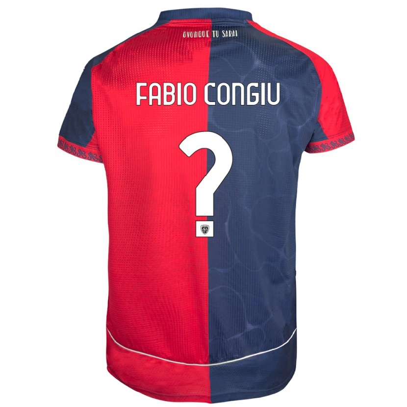 Danxen Heren Fabio Congiu #0 Rood Marineblauw Thuisshirt Thuistenue 2025/26 T-Shirt