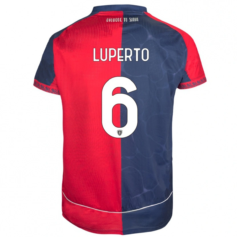 Danxen Heren Sebastiano Luperto #6 Rood Marineblauw Thuisshirt Thuistenue 2025/26 T-Shirt