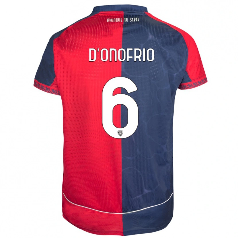 Danxen Heren Vincenzo D'onofrio #6 Rood Marineblauw Thuisshirt Thuistenue 2025/26 T-Shirt