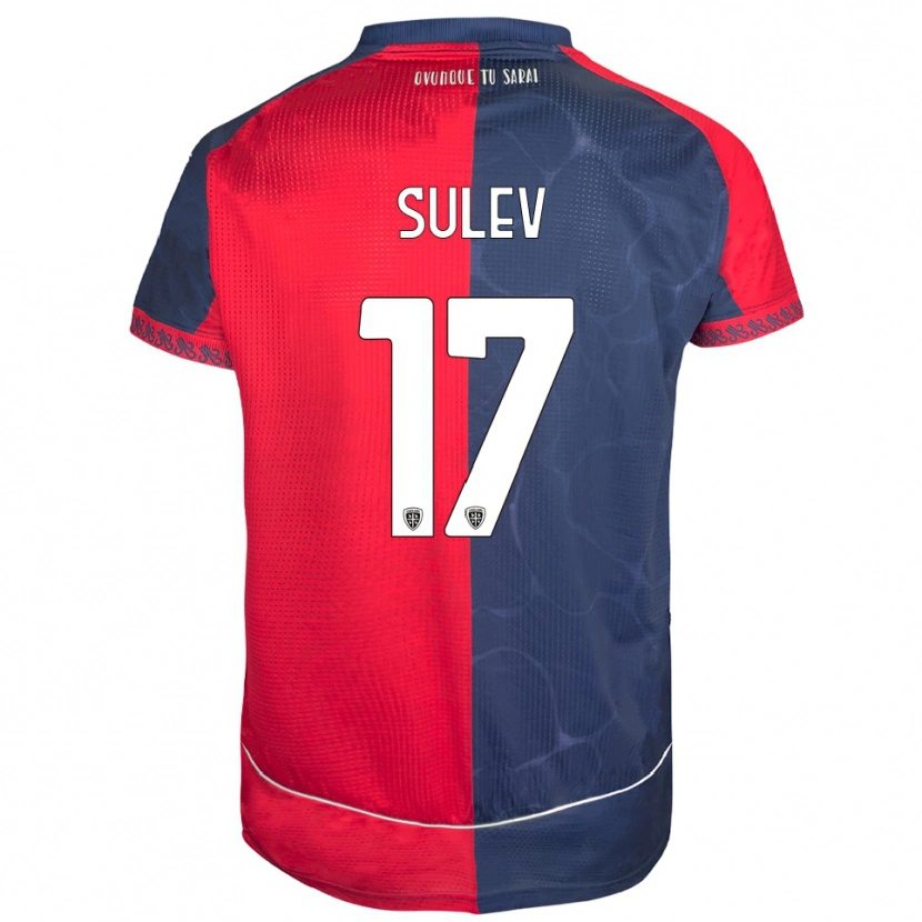 Danxen Heren Ivan Sulev #17 Rood Marineblauw Thuisshirt Thuistenue 2025/26 T-Shirt