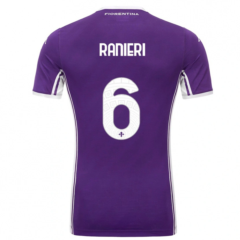 Danxen Heren Luca Ranieri #6 Paars Wit Thuisshirt Thuistenue 2025/26 T-Shirt