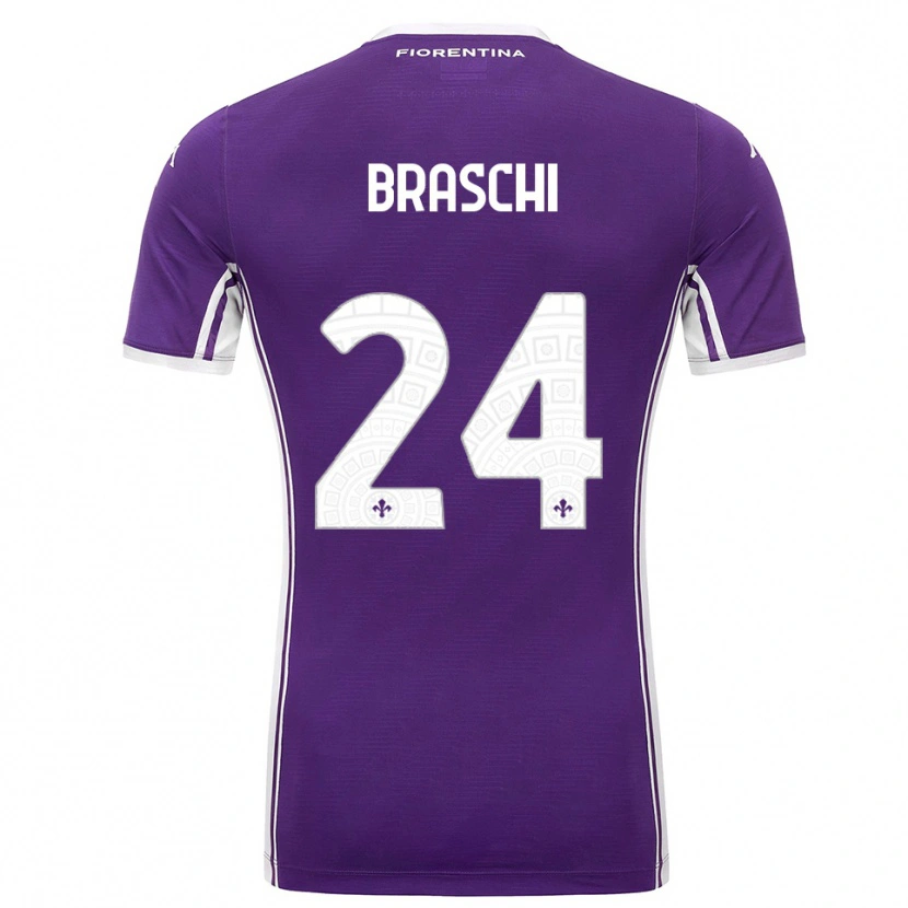 Danxen Heren Riccardo Braschi #24 Paars Wit Thuisshirt Thuistenue 2025/26 T-Shirt
