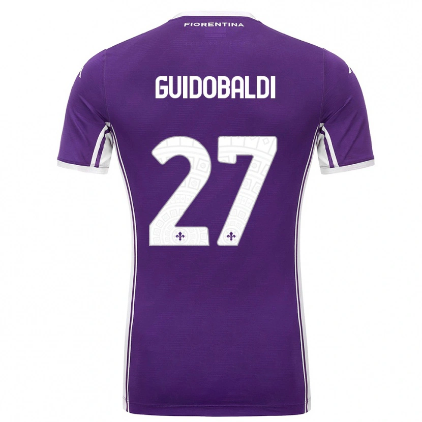 Danxen Heren Filippo Guidobaldi #27 Paars Wit Thuisshirt Thuistenue 2025/26 T-Shirt