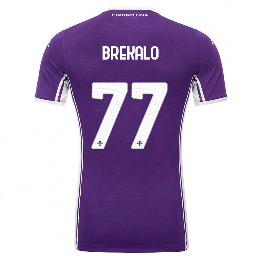 Danxen Heren Josip Brekalo #77 Paars Wit Thuisshirt Thuistenue 2025/26 T-Shirt