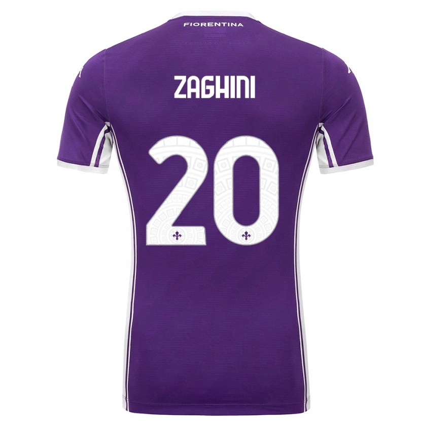 Danxen Heren Alice Zaghini #20 Paars Wit Thuisshirt Thuistenue 2025/26 T-Shirt