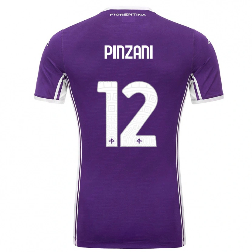 Danxen Heren Lorenzo Pinzani #12 Paars Wit Thuisshirt Thuistenue 2025/26 T-Shirt