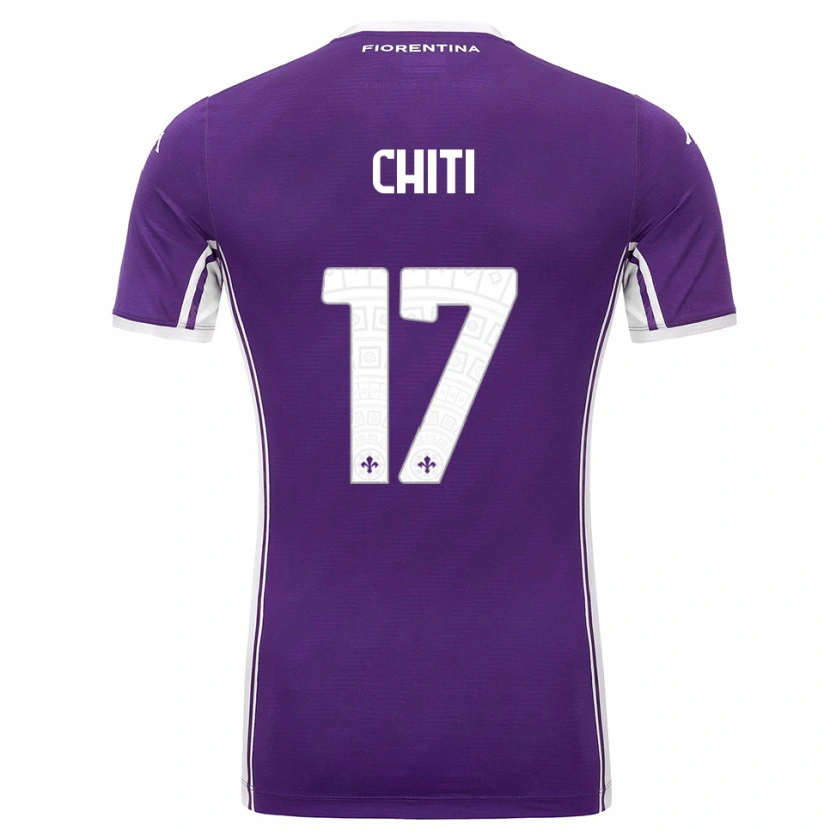Danxen Heren Alessio Chiti #17 Paars Wit Thuisshirt Thuistenue 2025/26 T-Shirt