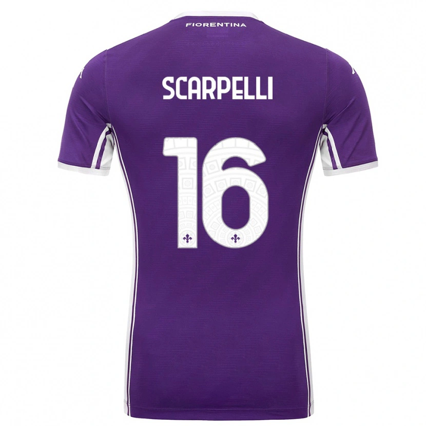 Danxen Heren Diego Scarpelli #16 Paars Wit Thuisshirt Thuistenue 2025/26 T-Shirt