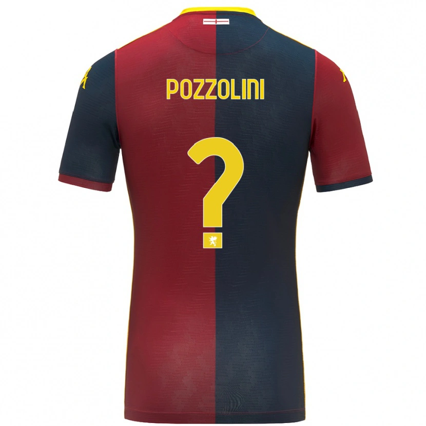 Danxen Heren Andrea Pozzolini #0 Rood Koningsblauw Thuisshirt Thuistenue 2025/26 T-Shirt