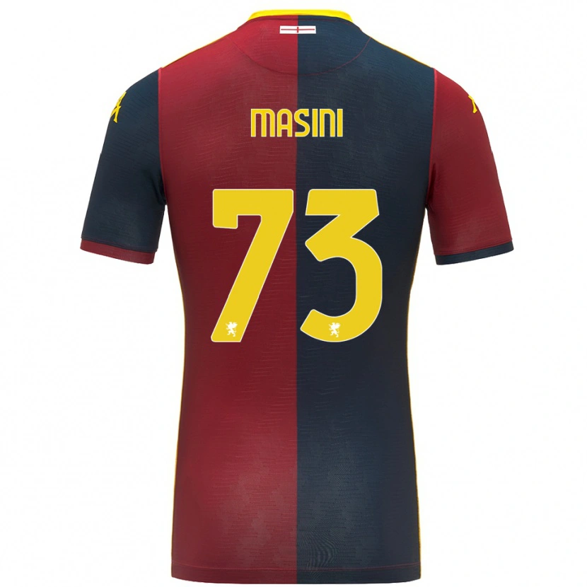 Danxen Heren Patrizio Masini #73 Rood Koningsblauw Thuisshirt Thuistenue 2025/26 T-Shirt