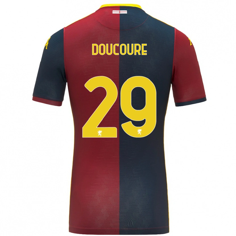 Danxen Heren Mamedi Doucouré #29 Rood Koningsblauw Thuisshirt Thuistenue 2025/26 T-Shirt