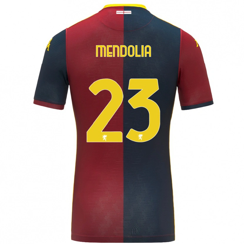 Danxen Heren Mattia Mendolia #23 Rood Koningsblauw Thuisshirt Thuistenue 2025/26 T-Shirt