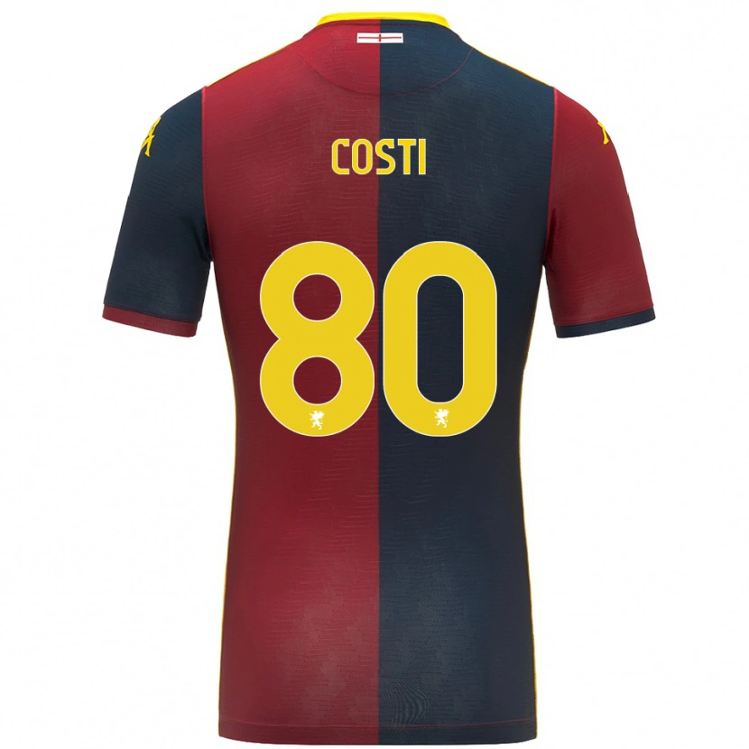 Danxen Heren Fabiana Costi #80 Rood Koningsblauw Thuisshirt Thuistenue 2025/26 T-Shirt