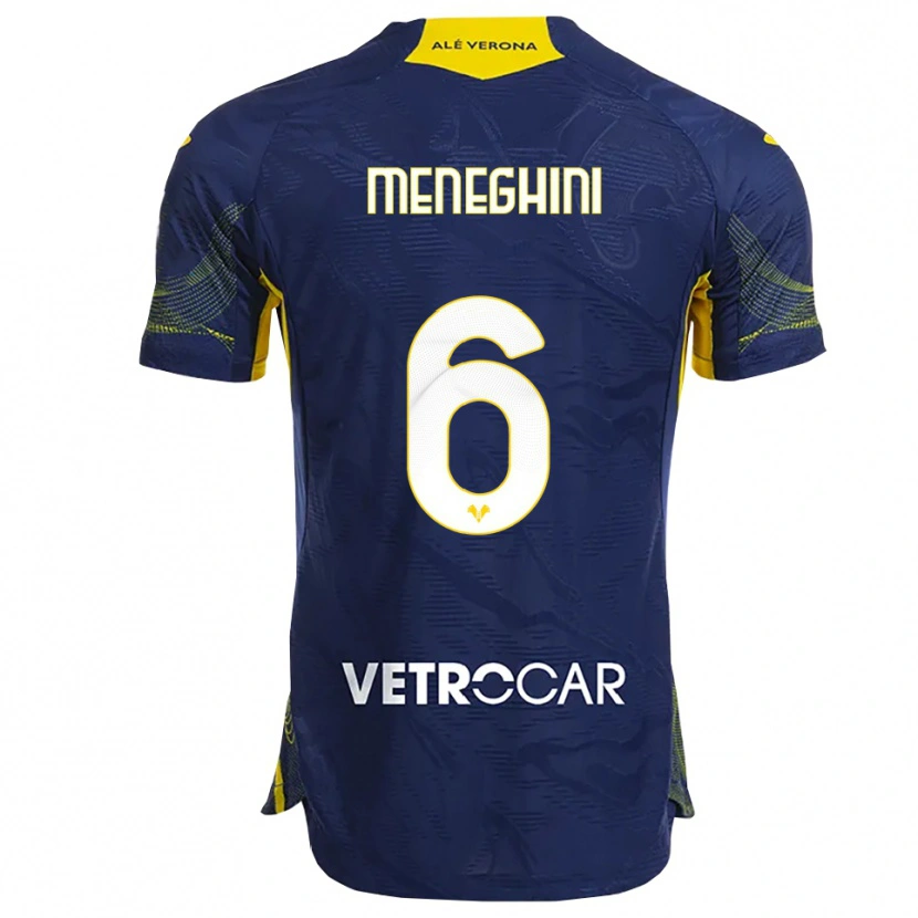 Danxen Heren Sofia Meneghini #6 Marineblauw Geel Thuisshirt Thuistenue 2025/26 T-Shirt