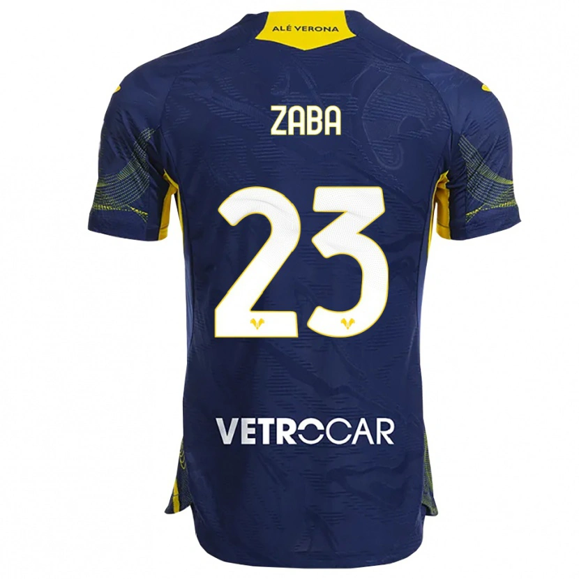 Danxen Heren Nelson Zaba #23 Marineblauw Geel Thuisshirt Thuistenue 2025/26 T-Shirt