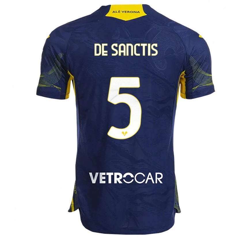Danxen Heren Aurora De Sanctis #5 Marineblauw Geel Thuisshirt Thuistenue 2025/26 T-Shirt