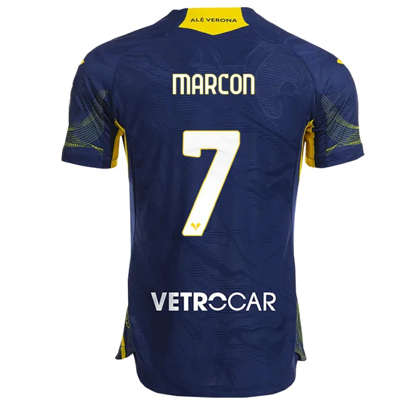 Danxen Heren Gabriel Marcon #7 Marineblauw Geel Thuisshirt Thuistenue 2025/26 T-Shirt