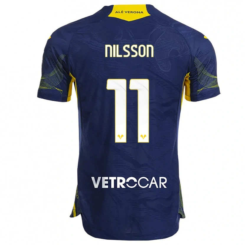 Danxen Heren Sara Nilsson #11 Marineblauw Geel Thuisshirt Thuistenue 2025/26 T-Shirt