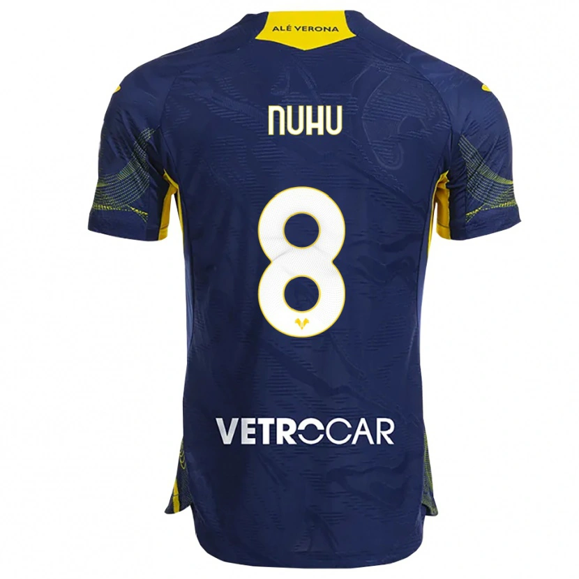 Danxen Heren Obed Nuhu #8 Marineblauw Geel Thuisshirt Thuistenue 2025/26 T-Shirt