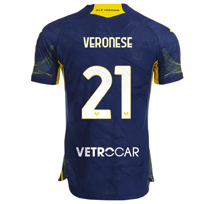 Danxen Heren Ilaria Veronese #21 Marineblauw Geel Thuisshirt Thuistenue 2025/26 T-Shirt