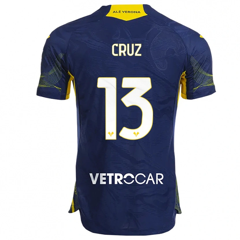 Danxen Heren Juan Manuel Cruz #13 Marineblauw Geel Thuisshirt Thuistenue 2025/26 T-Shirt