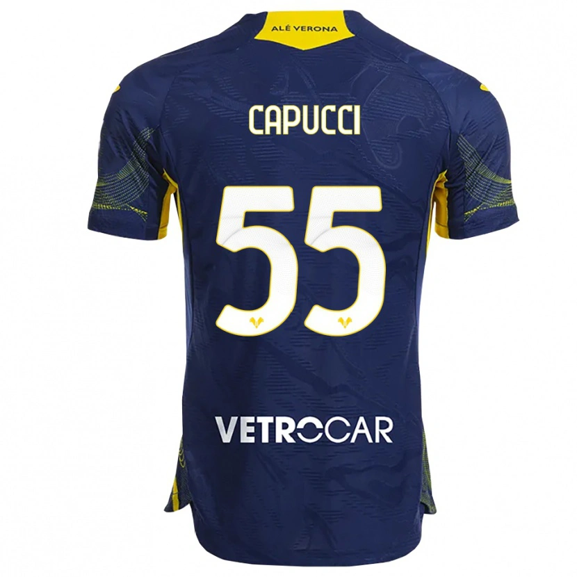 Danxen Heren Laura Capucci #55 Marineblauw Geel Thuisshirt Thuistenue 2025/26 T-Shirt