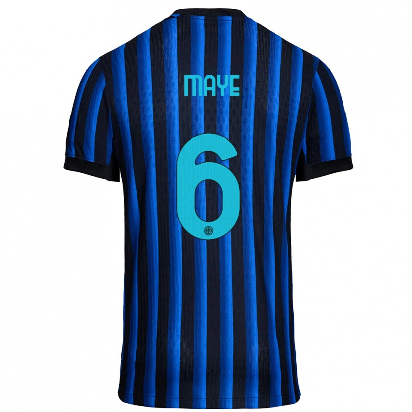 Danxen Heren Yvan Maye #6 Zwart Blauw Thuisshirt Thuistenue 2025/26 T-Shirt