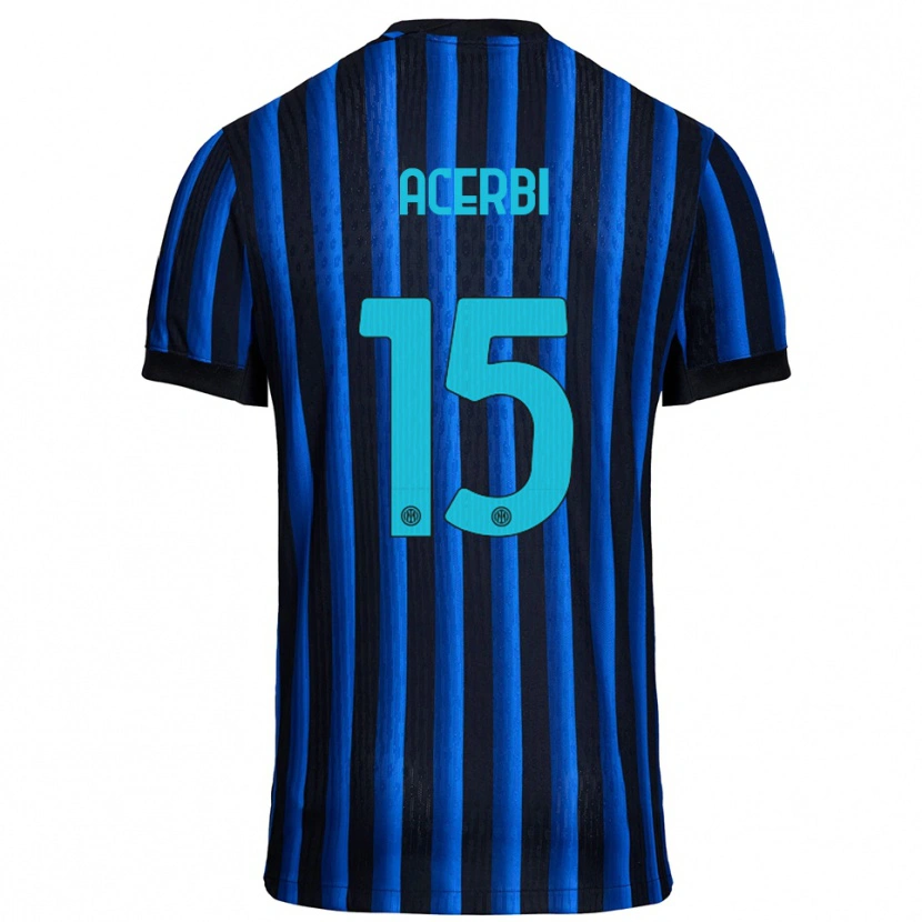 Danxen Heren Francesco Acerbi #15 Zwart Blauw Thuisshirt Thuistenue 2025/26 T-Shirt