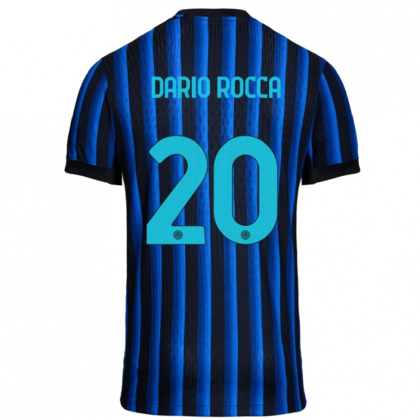 Danxen Heren Edoardo Dario Rocca #20 Zwart Blauw Thuisshirt Thuistenue 2025/26 T-Shirt