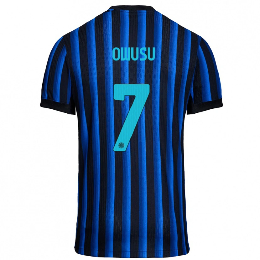 Danxen Heren Enoch Owusu #7 Zwart Blauw Thuisshirt Thuistenue 2025/26 T-Shirt