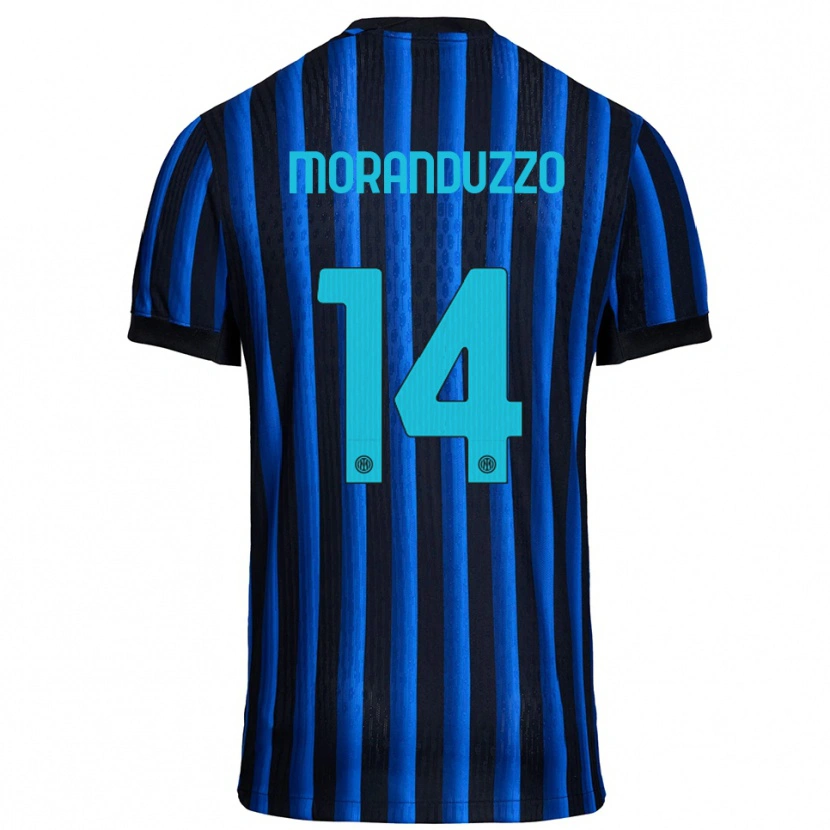 Danxen Heren Nicolo Moranduzzo #14 Zwart Blauw Thuisshirt Thuistenue 2025/26 T-Shirt