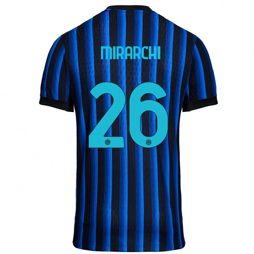 Danxen Heren Mattia Mirarchi #26 Zwart Blauw Thuisshirt Thuistenue 2025/26 T-Shirt
