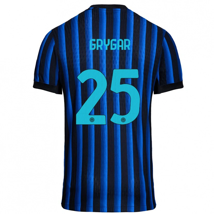 Danxen Heren Samuel Grygar #25 Zwart Blauw Thuisshirt Thuistenue 2025/26 T-Shirt