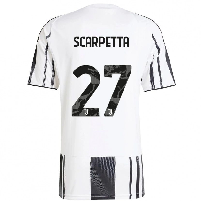 Danxen Heren Jacopo Scarpetta #27 Wit Zwart Thuisshirt Thuistenue 2025/26 T-Shirt