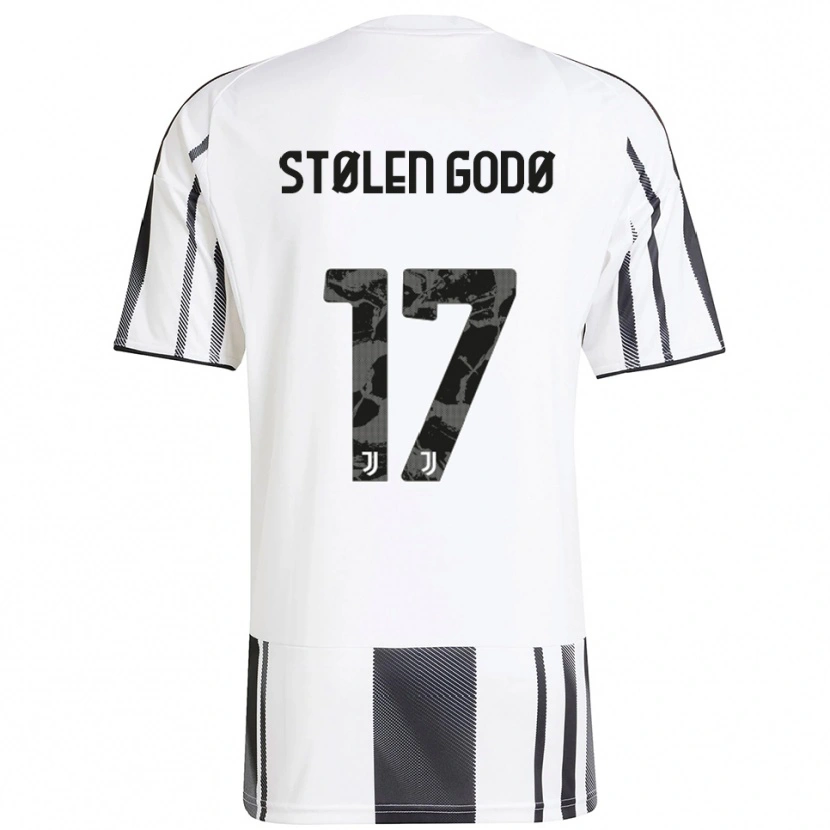 Danxen Heren Emma Stølen Godø #17 Wit Zwart Thuisshirt Thuistenue 2025/26 T-Shirt