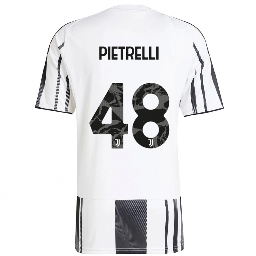 Danxen Heren Alessandro Pietrelli #48 Wit Zwart Thuisshirt Thuistenue 2025/26 T-Shirt
