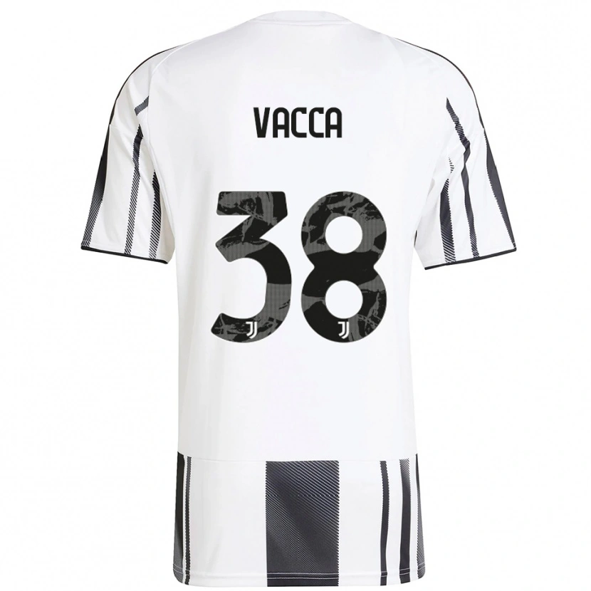 Danxen Heren Alessio Vacca #38 Wit Zwart Thuisshirt Thuistenue 2025/26 T-Shirt