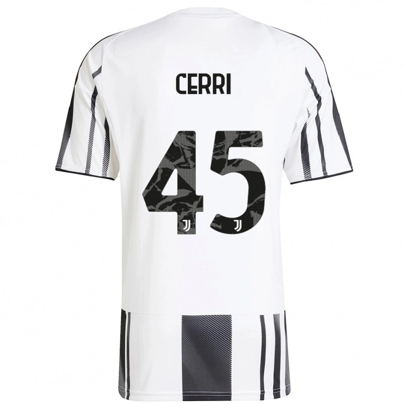 Danxen Heren Leonardo Cerri #45 Wit Zwart Thuisshirt Thuistenue 2025/26 T-Shirt