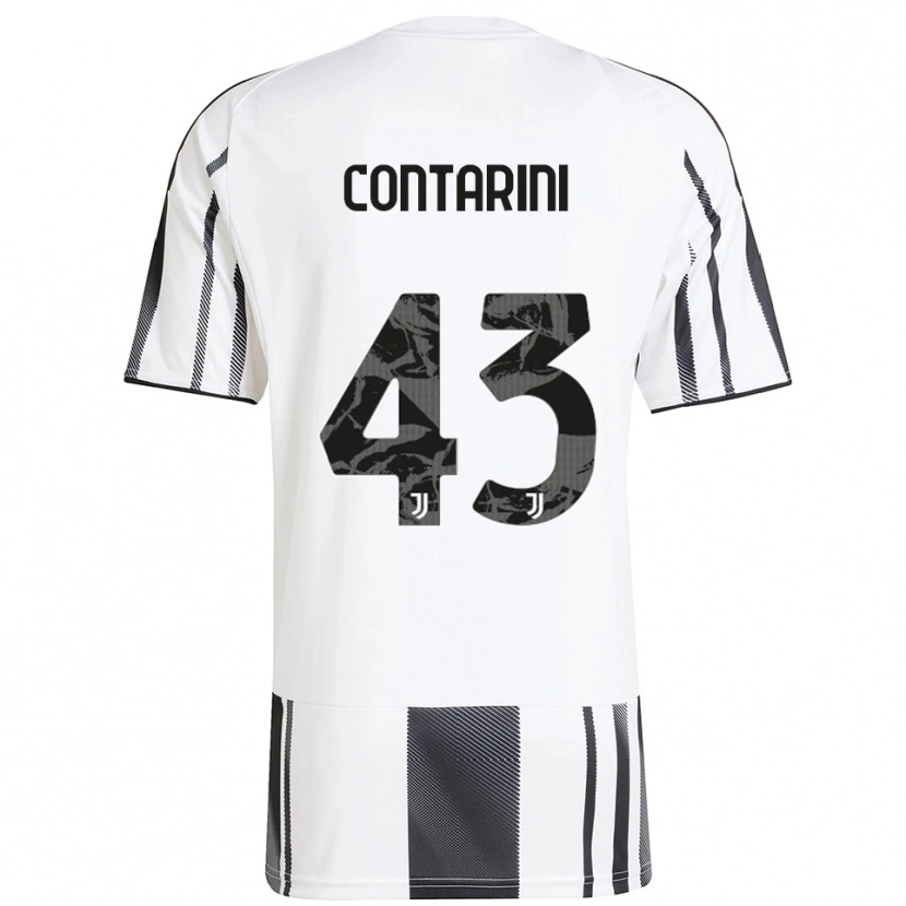 Danxen Heren Jacopo Contarini #43 Wit Zwart Thuisshirt Thuistenue 2025/26 T-Shirt