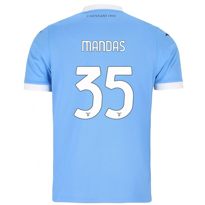 Danxen Heren Christos Mandas #35 Hemelblauw Wit Thuisshirt Thuistenue 2025/26 T-Shirt