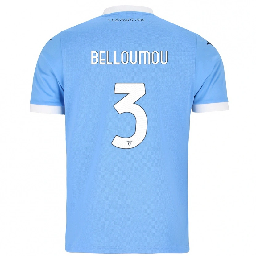 Danxen Heren Inès Belloumou #3 Hemelblauw Wit Thuisshirt Thuistenue 2025/26 T-Shirt