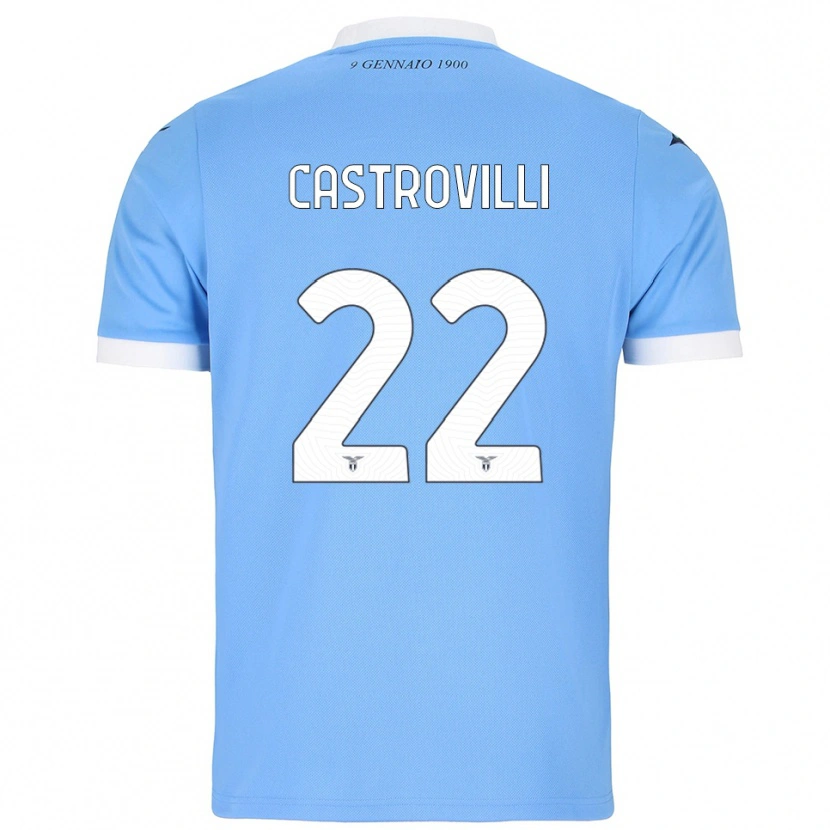 Danxen Heren Gaetano Castrovilli #22 Hemelblauw Wit Thuisshirt Thuistenue 2025/26 T-Shirt