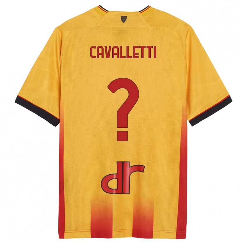 Danxen Heren Cristian Cavalletti #0 Geel Oranje Thuisshirt Thuistenue 2025/26 T-Shirt