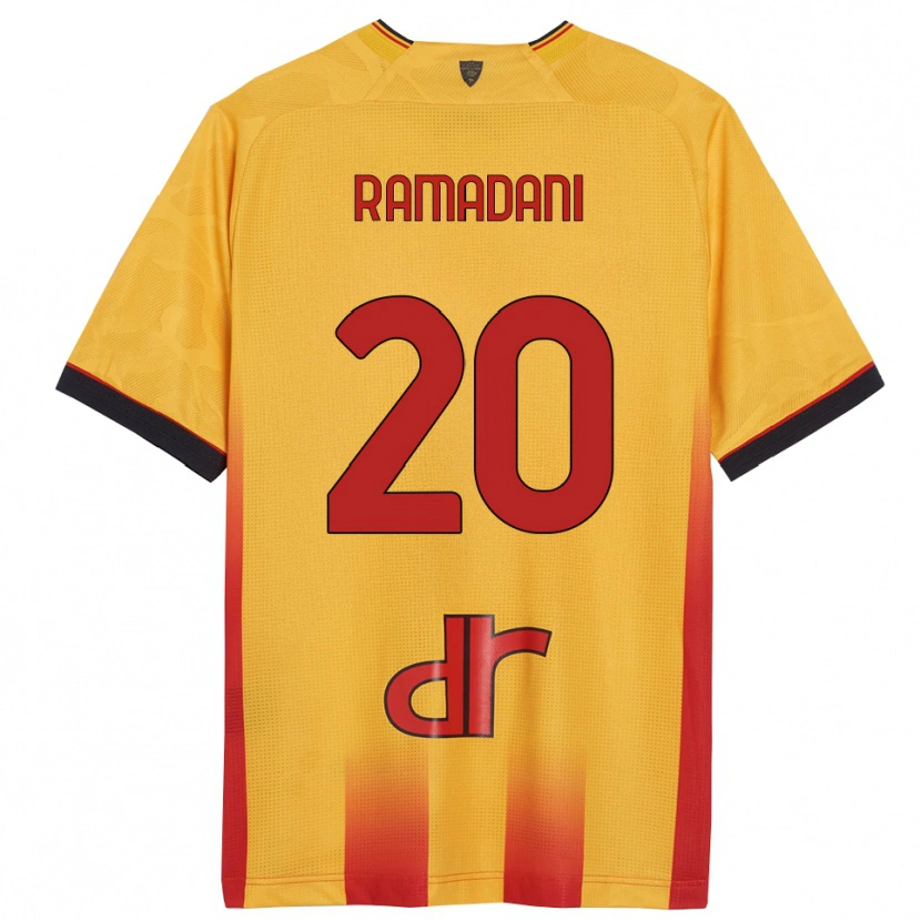 Danxen Heren Ylber Ramadani #20 Geel Oranje Thuisshirt Thuistenue 2025/26 T-Shirt